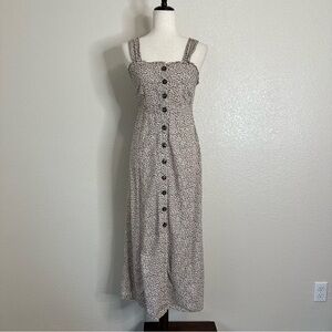 Japna Cheetah Print Button Down Midi Dress, Sz Medium